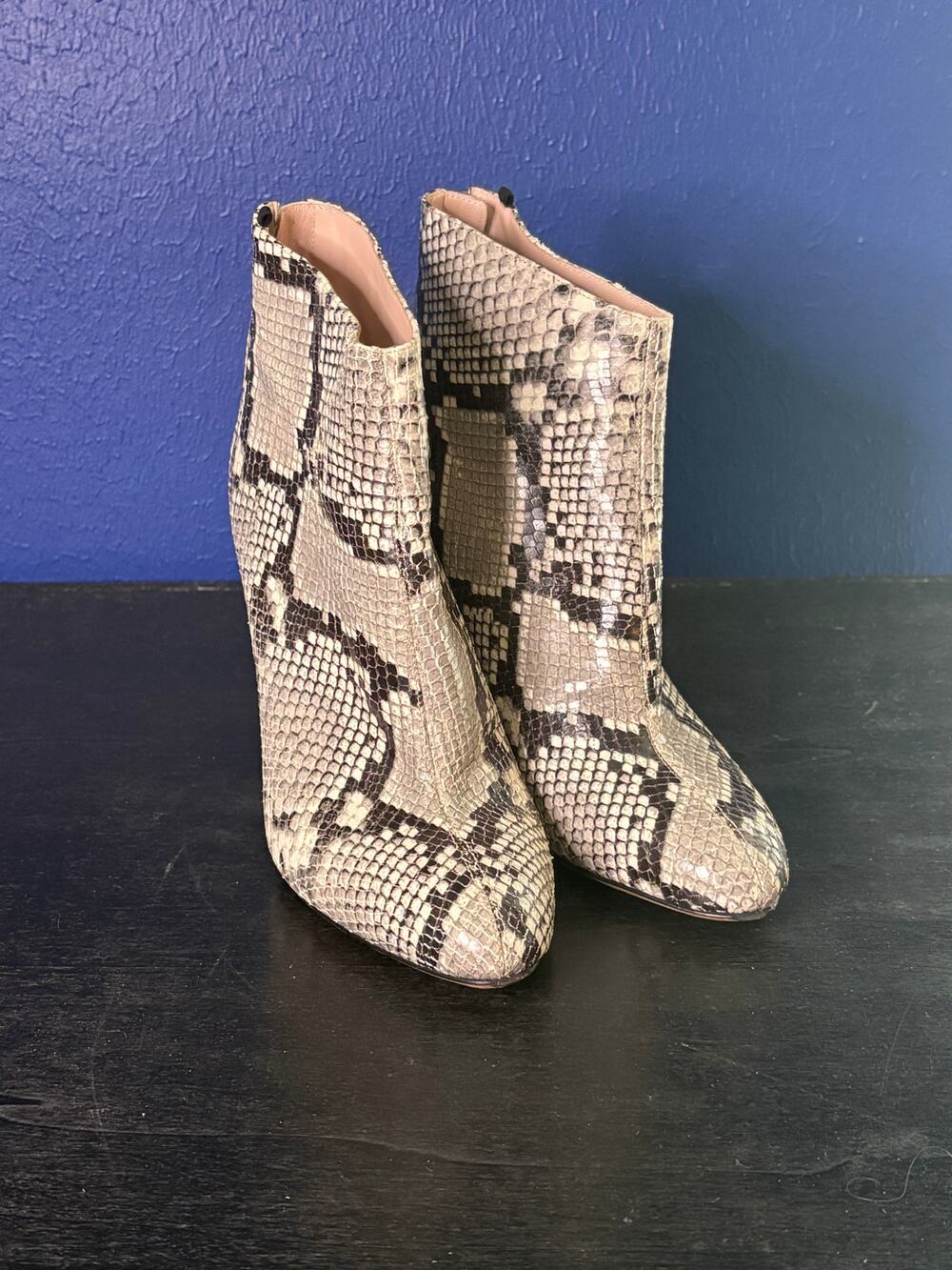 SJP Snakeskin Heeled Ankle Boots – Size 39.5 (9.5/10)